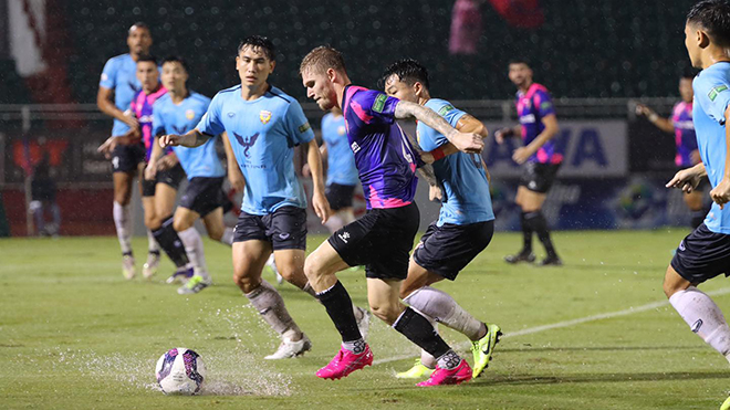 Sài Gòn FC thắng 2 trận năm nay và 6 điểm của họ đều tới từ 1 đối thủ là Hồng Lĩnh Hà Tĩnh. Ảnh: SGFC