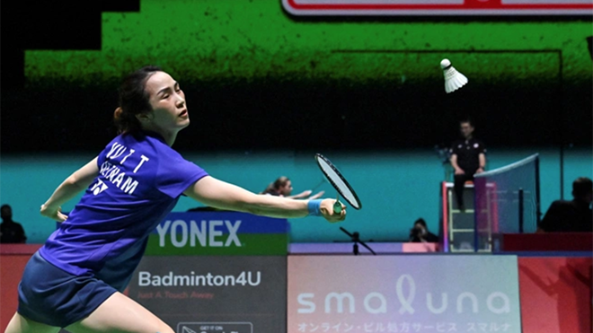 Vũ Thị Trang vào tứ kết Vietnam Open 2022 với màn ngược dòng ấn tượng trước tay vợt Ấn Độ. Ảnh: VT