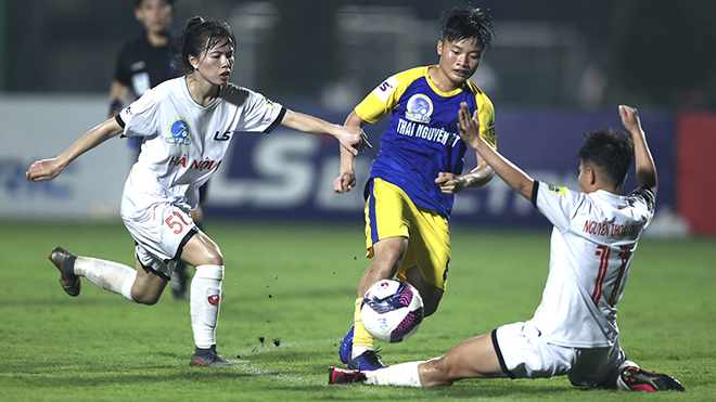 Thái Nguyên T&T vẫn bất bại ở giải năm nay. Ảnh: AH