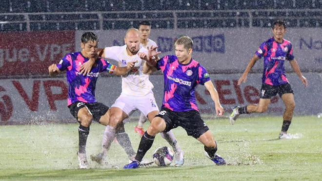 Sài Gòn FC hoà như thua Hà Nội FC tối 13-9. Ảnh: VPF