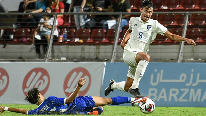 U20 Thái Lan vượt qua U20 Philippines trong trận cầu nghẹt thở sáng 17/9. Ảnh: TL