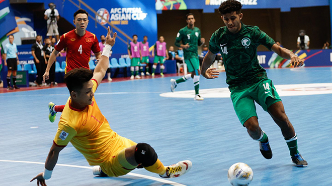 Hồ Văn Ý vẫn tuyệt vời trong khung gỗ đội tuyển futsal Việt Nam. Ảnh: VFF