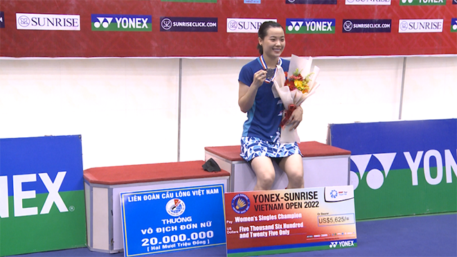 Thuỳ Linh, hotgirl Thuỳ Linh Nguyễn Tiến Minh, cầu lông Việt Nam, Yonex Sunrise Vietnam Open, Nhà thi đấu Nguyễn Du, TP.HCM, cầu lông, Nguyễn Thuỳ Linh, Thuỳ Linh vô địch