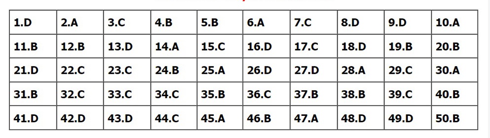 Đáp án môn Toán, Đáp án Toán, Đáp án môn Toán thi Tốt nghiệp THPT 2022, đáp án Toán, Đáp án môn Toán 24 mã đề, Đáp án Toán 24 mã đề, đáp án Toán thi THPT năm 2022
