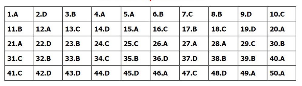 Đáp án môn Toán, Đáp án Toán, Đáp án môn Toán thi Tốt nghiệp THPT 2022, đáp án Toán, Đáp án môn Toán 24 mã đề, Đáp án Toán 24 mã đề, đáp án Toán thi THPT năm 2022
