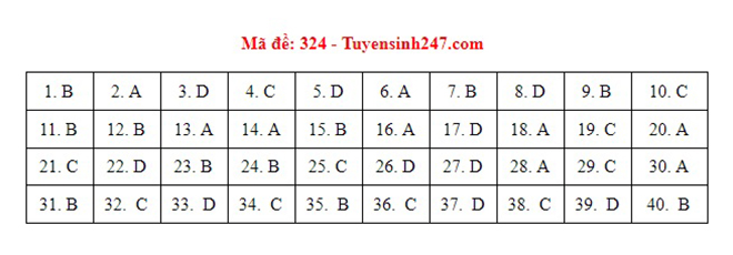 Đáp án Sử, Đáp án môn Sử, Đáp án Sử THPT Quốc gia 2021, Đáp án Sử 2021, Đáp án Sử THPT Quốc gia 2021, Đáp án 24 mã đề môn Sử, Đáp án Sử tất cả mã đề