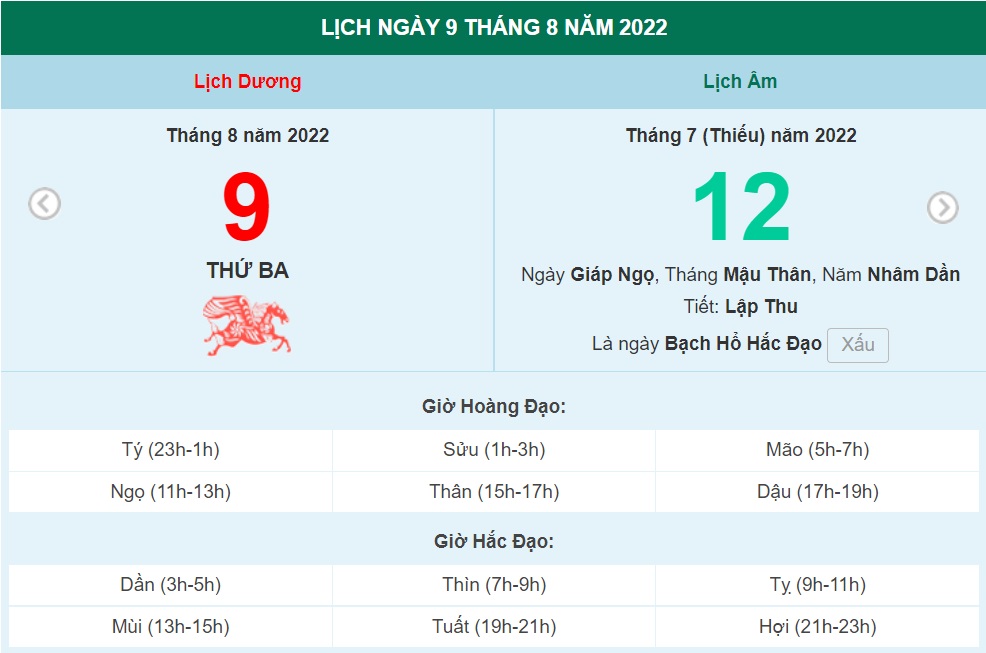 ngày 9 tháng 8 năm 2022, ngày 9/8/2022 tốt hay xấu, lịch âm 2022, lịch vạn niên ngày 9/8/2022, âm lịch hôm nay 9/8, Lịch vạn niên ngày 9 tháng 8, 9/8 ngày tốt, ngày 9/8