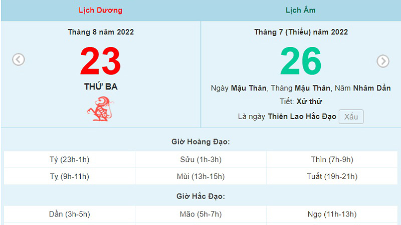 Lịch âm 23/9, xem lịch thứ Sáu ngày 23 tháng 9 năm 2022 là ngày tốt hay xấu?