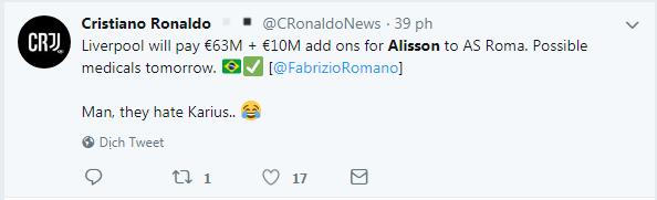 Liverpool mua Alisson. Alisson chính thức gia nhập Liverpool. Chuyển nhượng Liverpool, Alisson là ai. Alisson chuyển tới Liverpool, Juergen Klopp, Liverpool