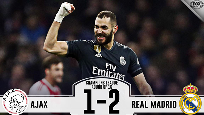 VIDEO Ajax 1-2 Real Madrid: Real đặt một chân vào Tứ kết Champions League