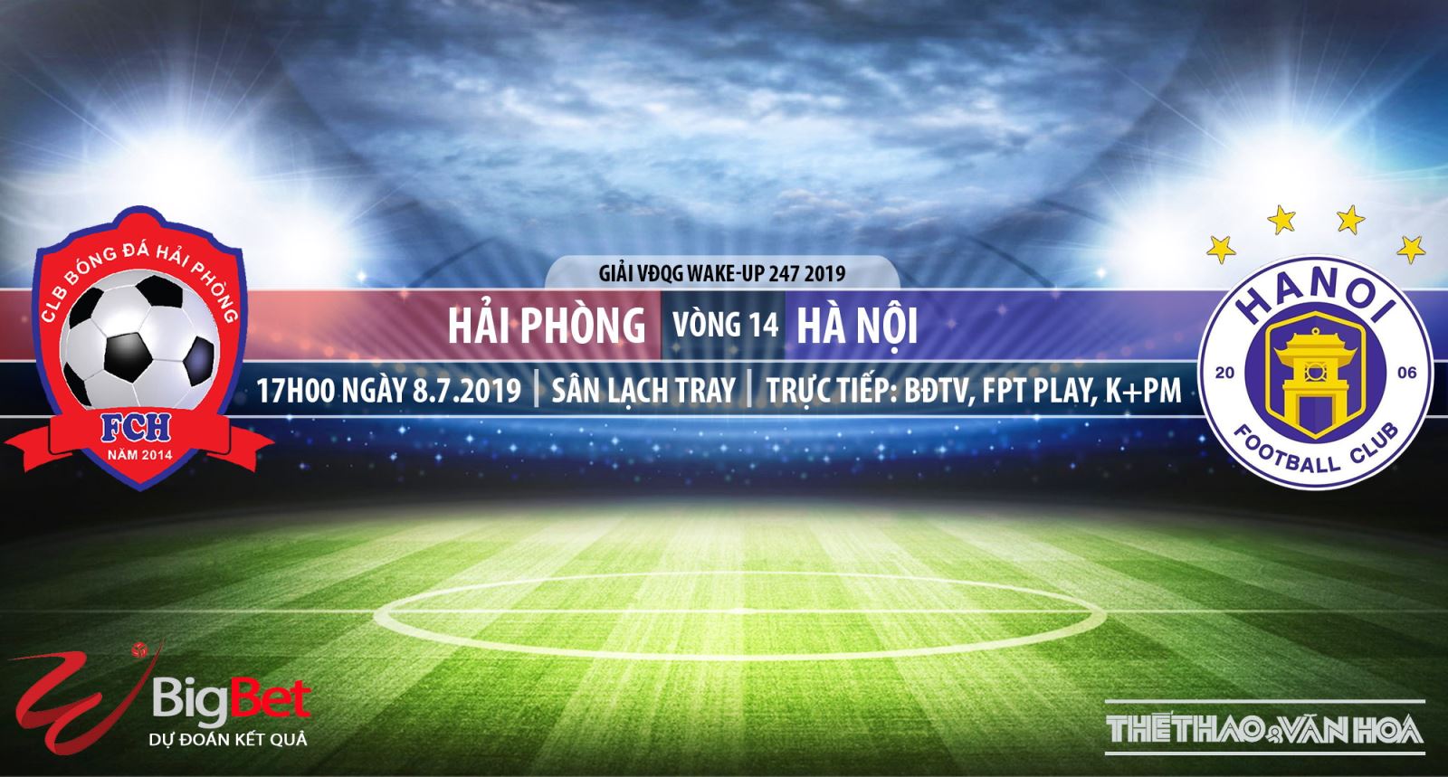 TRỰC TIẾP BÓNG ĐÁ: Hải Phòng vs Hà Nội FC, V League 2019 (17h00 ngày 8/7)