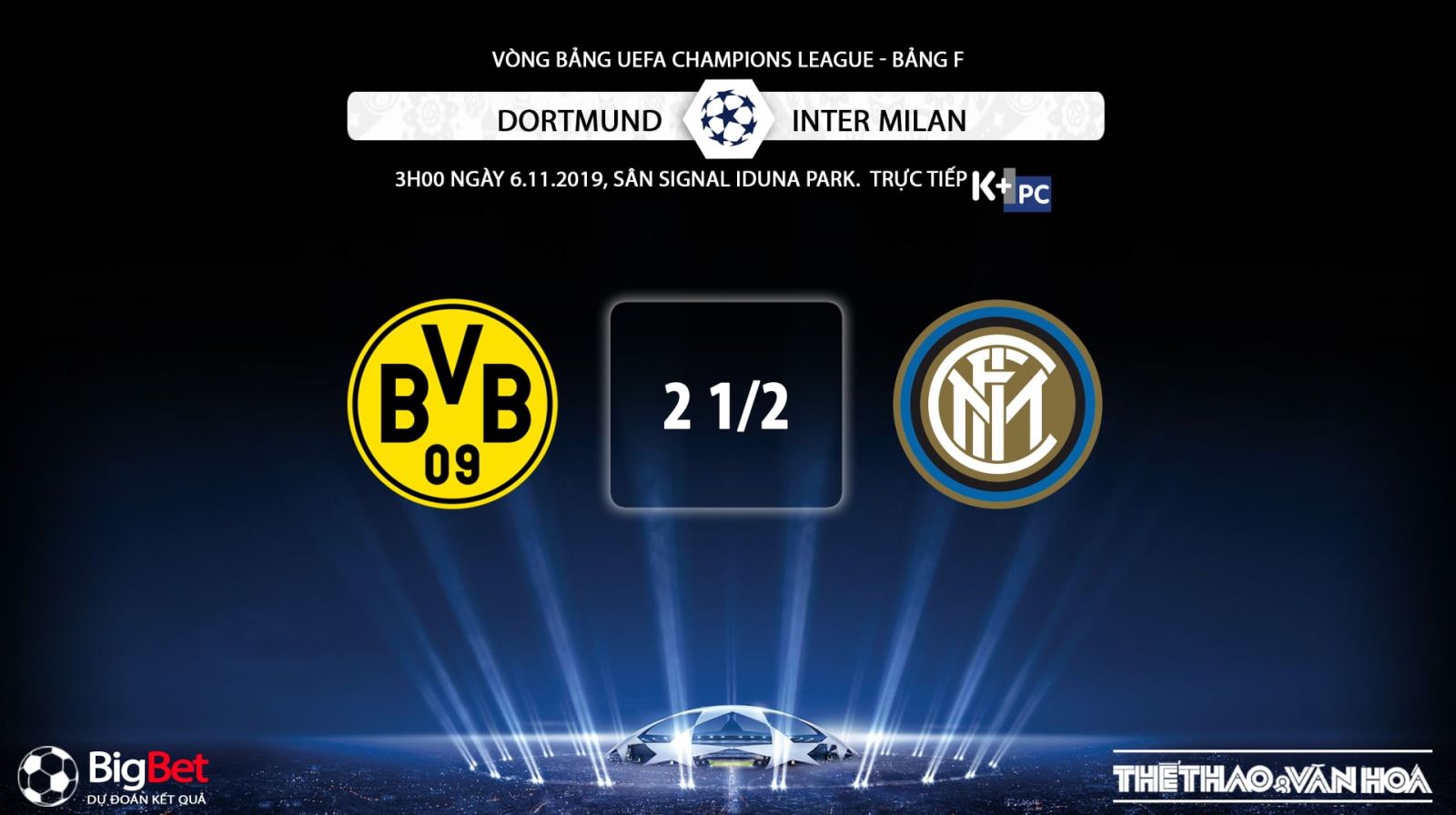 keo bong da, Dortmund vs Inter Milan, kèo Dortmund, truc tiep bong da hom nay, K+, K+PM, trực tiếp bóng đá, Dortmund đấu với Inter Milan, xem bong da truc tiep, xem bóng đá trực tuyến