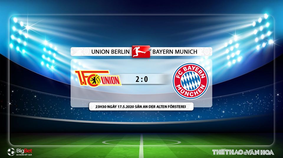 kèo nhà cái, keo nha cai, soi kèo Union Berlin vs Bayern Munich, FOX Sports 2 truc tiep bong da hom nay, kèo bóng đá, kèo Bayern, truc tiep bong da, lịch thi đấu bóng đá