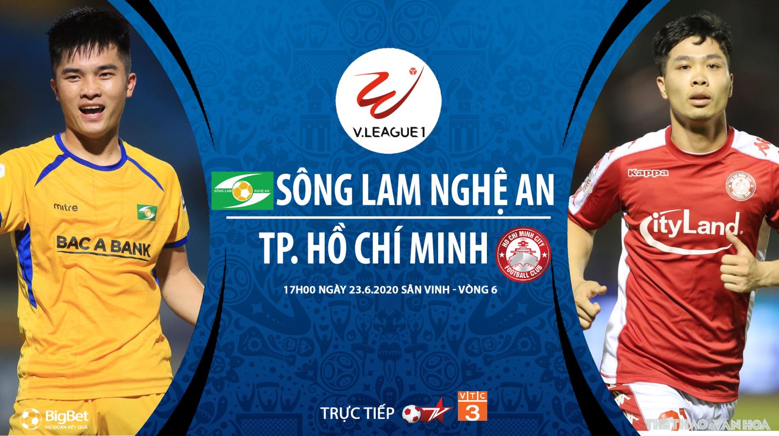 Soi kèo bóng đá SLNA vs TP.HCM. Trực tiếp bóng đá V-League vòng 6