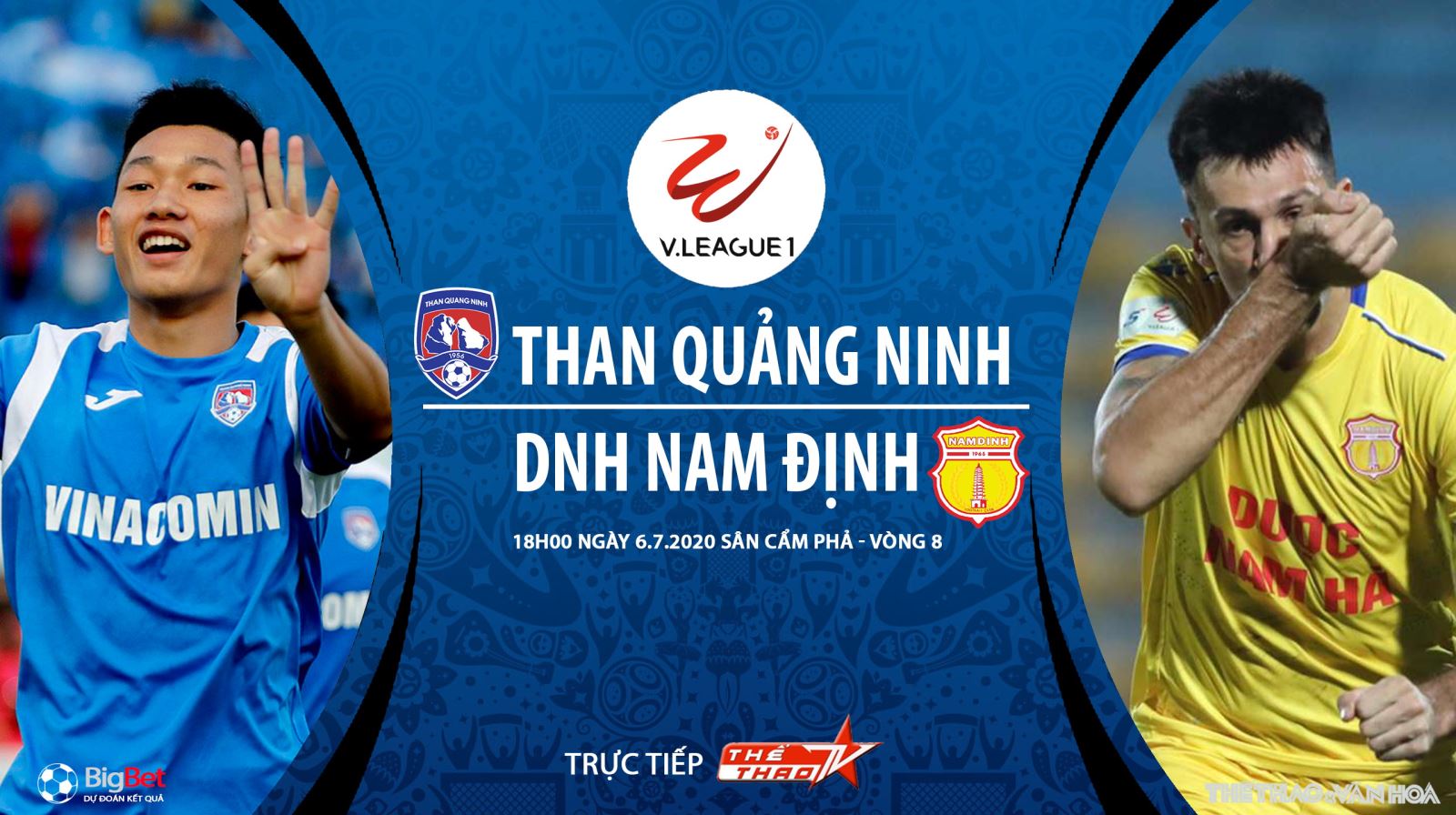 Keo nha cai, kèo nhà cái, Than Quảng Ninh vs Nam Định, BĐTV, Trực tiếp bóng đá V-League 2020, trực tiếp bóng đá Việt Nam, trực tiếp Quảng Ninh đấu với Nam Định