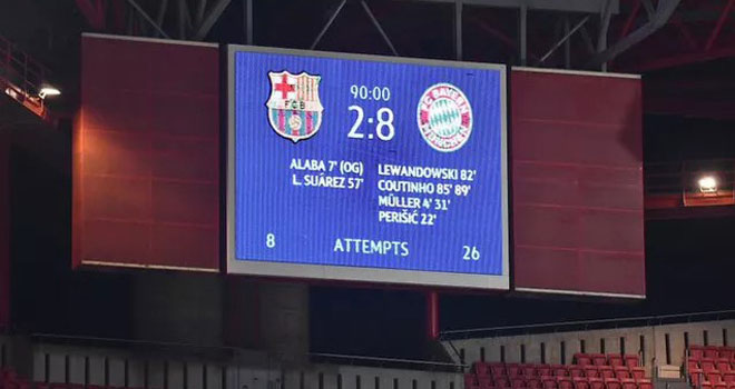 Kết quả bóng đá, Barcelona 2-8 Bayern Munich, Kết quả tứ kết cúp C1 châu Âu, kết quả barca đấu với Bayern, Kết quả tứ kết Champions League, Bayern, Barca, Luis Suarez