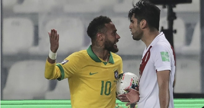 Neymar, Brazil, bóng đá, bong da, Peru, vòng loại world cup, ăn vạ, đóng kịch, gã hề