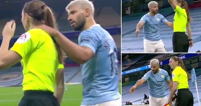 Aguero, bóng đá, bóng đá hôm nay, Sergio Aguero, Man City, Manchester City, Pep Guardiola, nữ trợ lý trọng tài, Sian Massey-Ellis 