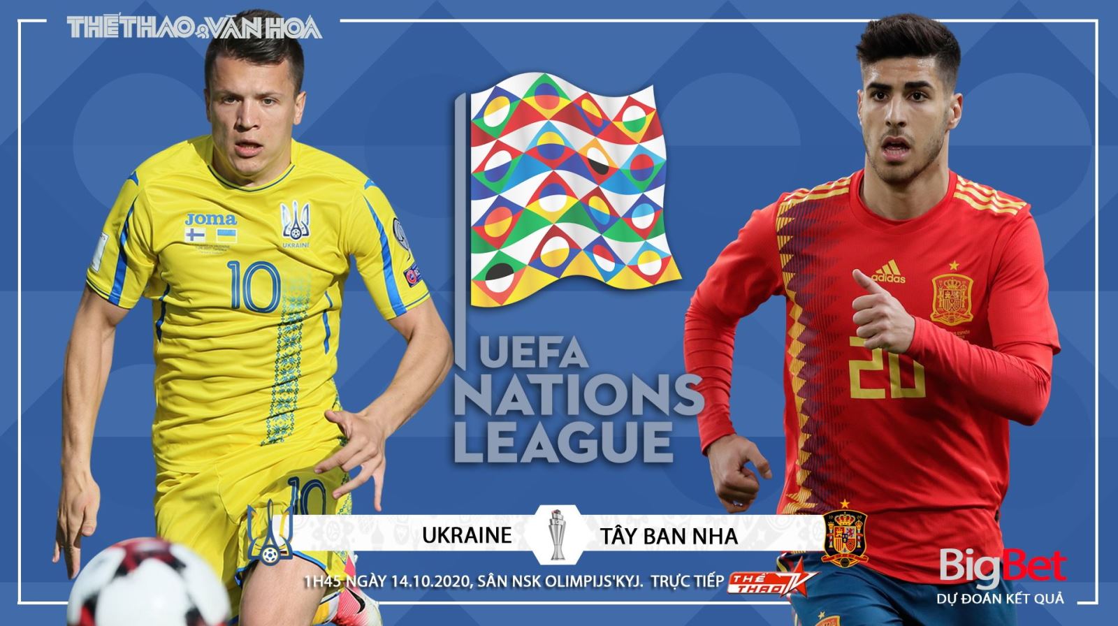 Soi kèo nhà cái. Ukraina vs Tây Ban Nha. Vòng bảng UEFA Nations League. Trực tiếp K+PM, TTTV 