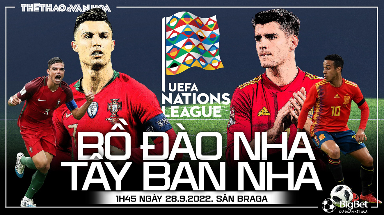 Soi kèo nhà cái Bồ Đào Nha vs Tây Ban Nha. Nhận định, dự đoán bóng đá Nations League (01h45, 28/9)