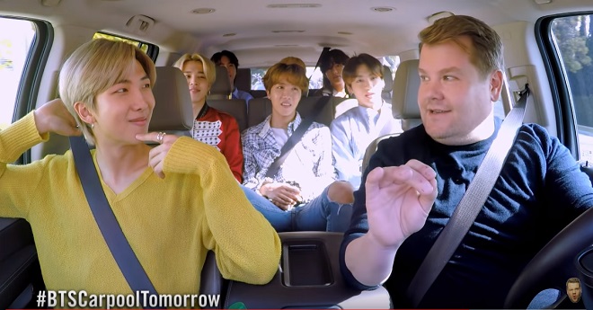 RM BTS, lật tẩy Karaoke Carpool, James Cordens, BTS Karaoke Carpool, BTS, BTS 2020