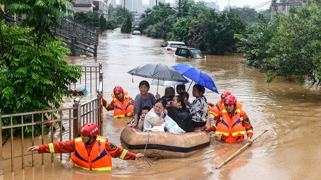 Tỉnh Giang Tây Trung Quốc ra cảnh báo lũ cao nhất