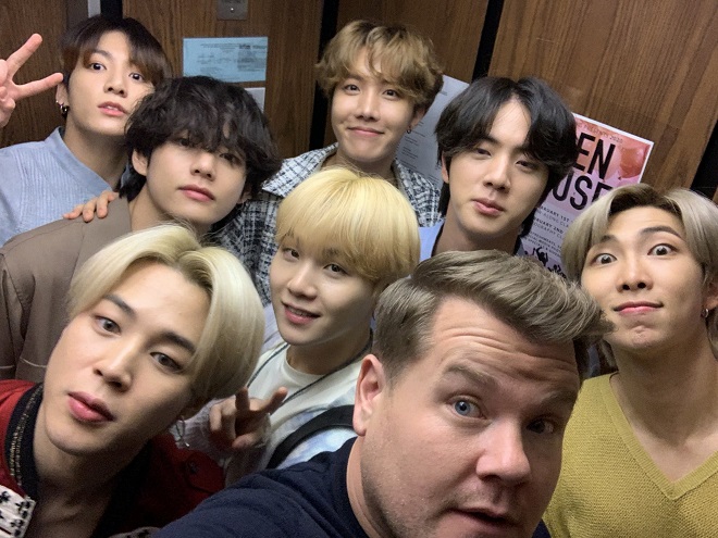 BTS, bts chơi trốn tìm, chết cười, bts the late late show, james corden, rm bts, jin bts, jungkook bts, bts 2020, bts