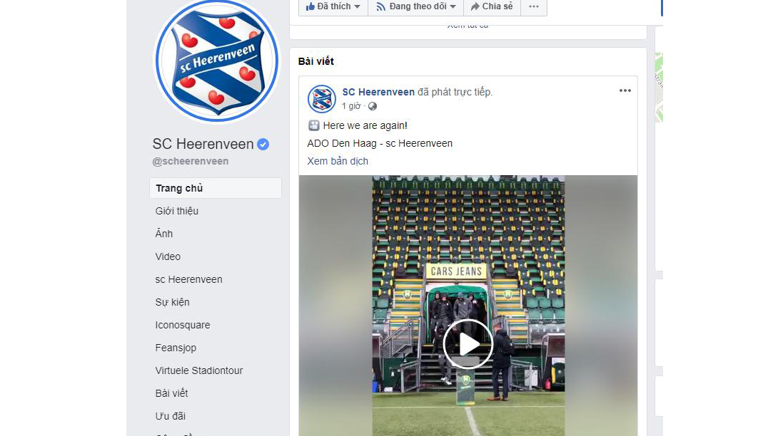 truc tiep bong da hom nay, Den Haag đấu với Heerenveen, trực tiếp bóng đá, Bóng đá TV, HTV, SC Heerenveen, xem bong da truc tiep, Heerenveen vs Den Haag, Hà Lan, Văn Hậu