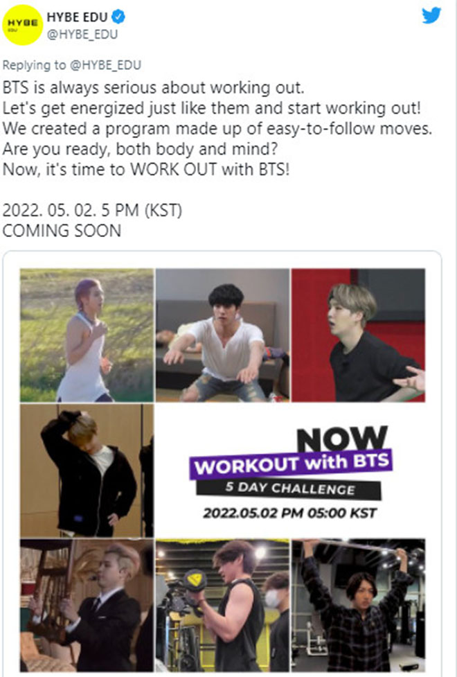 BTS, Thử thách WORKOUT with BTS, Tập gym cùng BTS, Jungkook, Suga, Jin, Tin bts