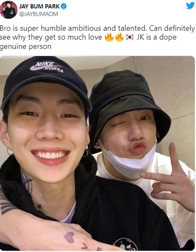 BTS, Jungkook, Jay Park, Con người thực của Jungkook, Jimin, RM BTS, V BTS, Tin bts