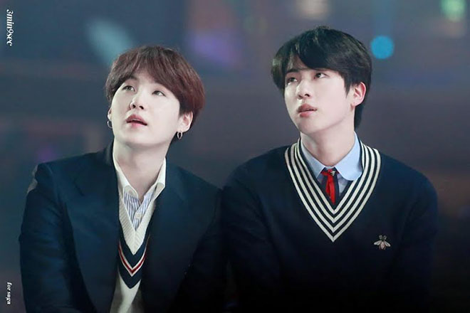 BTS, Suga, Jin, Cách Suga chăm sóc Jin, BTS tại Grammy 2022, Jungkook, Tin bts