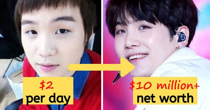 Hành trình vượt khó trở thành triệu phú USD của Suga BTS
