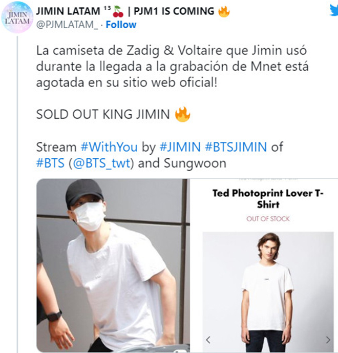 BTS, Jimin, Jimin BTS lại làm cháy hàng của CELINE, Jungkook, Suga, Jin, Tin bts