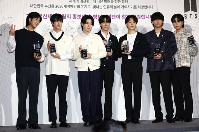 BTS, BTS là Đại sứ danh dự World EXPO 2030 Busan, V BTS, Suga, Jimin, Tin bts