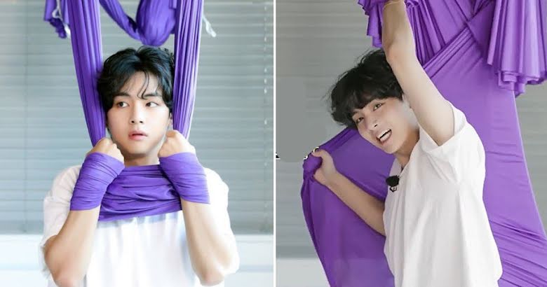 'Chết cười' lý do V cáu caraman khi tập yoga bay trong ‘Run BTS’