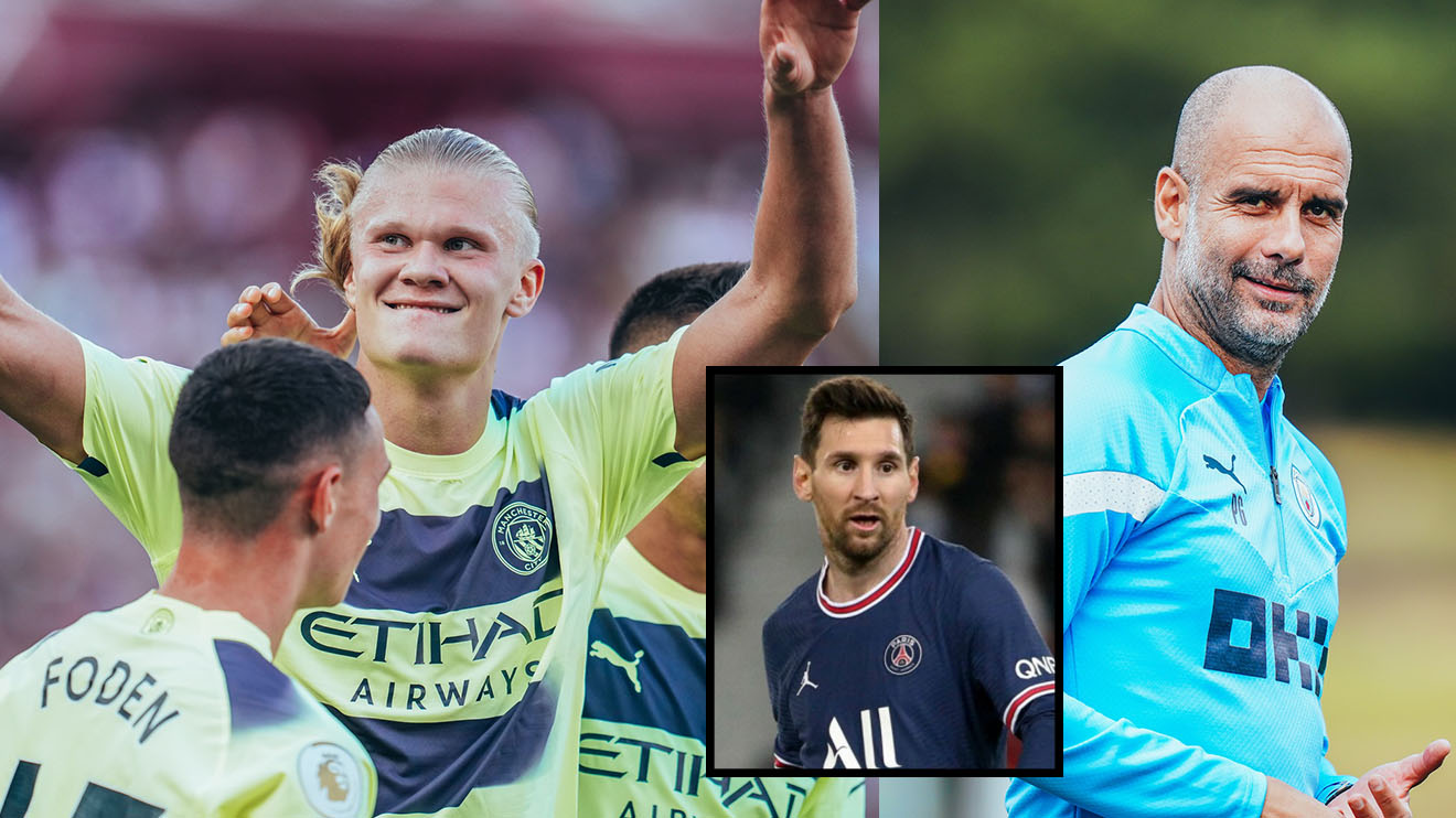 Guardiola so sánh Haaland với Messi sau màn ra mắt hoàn hảo