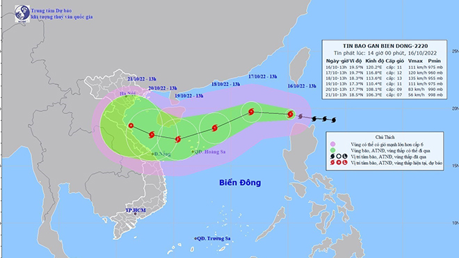 Bão Nesat vào Biển Đông trở thành bão số 6 năm 2022