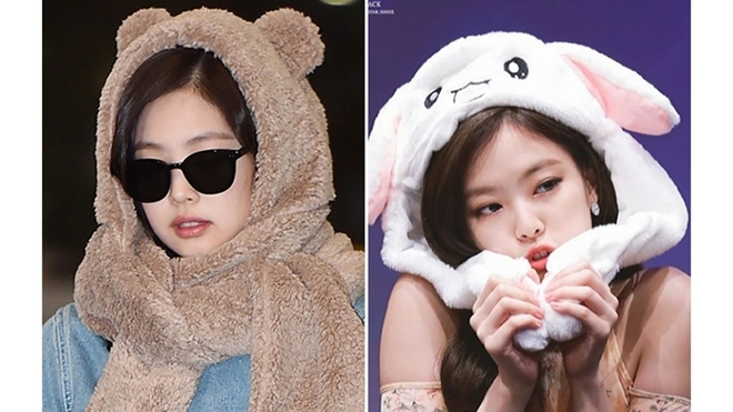 Jennie Blackpink 'hóa trang' thành bé gấu cực đáng yêu tại sân bay