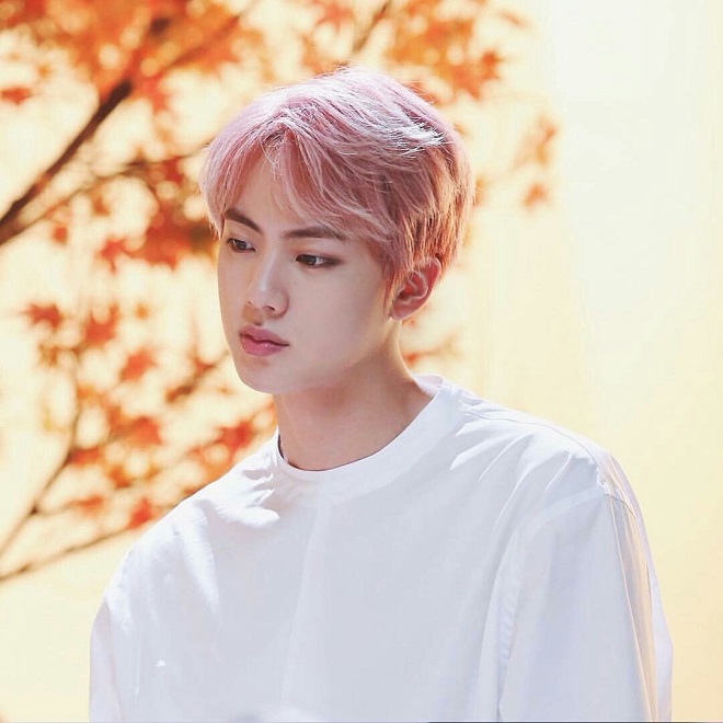 BTS, Jin, Jin và màu hồng, bts 2020, jin pink hair, anh cả bts, worldwide handsome 