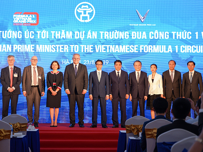 Thủ tướng Australia thăm Đường đua F1 Hà Nội