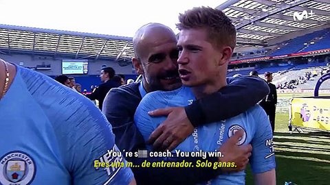 man city, de bruyne, guardiola, de bruyne mắng guardiola, man city vô địch, man city ăn mừng vô địch, liverpool, man city chế giễu liverpool, ngoại hạng anh