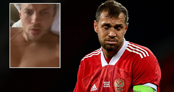 Artem Dzyuba, Đội trưởng tuyển Nga, Đội trưởng tuyển Nga lộ video nhạy cảm, tin tức bóng đá, tin bóng đá, bóng đá hôm nay, World Cup, đội tuyển Nga, lộ clip nhạy cảm