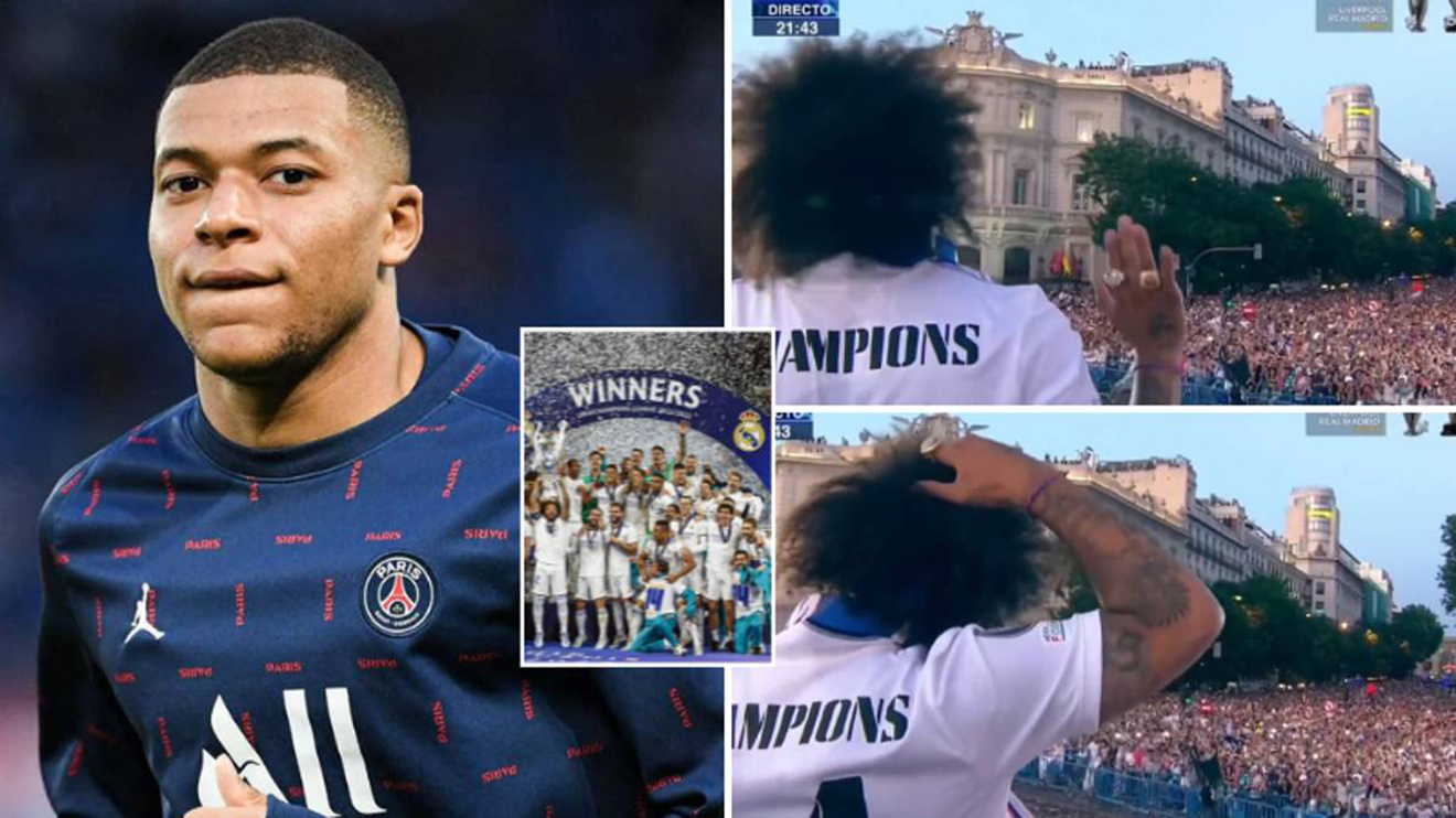 CĐV chế nhạo Mbappe trong lễ ăn mừng của Real Madrid