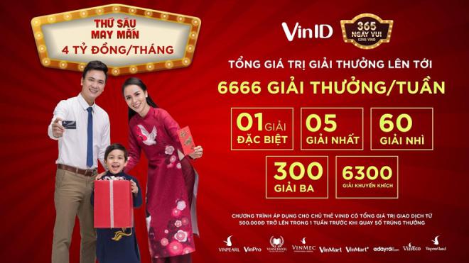 100 TỶ ĐỒNG TRI ÂN CHỦ THẺ VINID TRONG '365 NGÀY VUI'