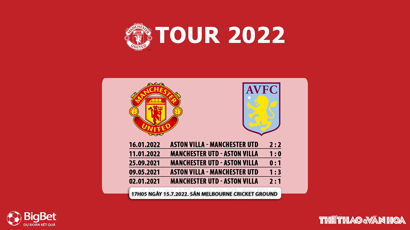 MU vs Aston Villa, kèo nhà cái, soi kèo MU vs Aston Villa nhận định bóng đá, MU, Aston Villa, keo nha cai, dự đoán bóng đá, giao hữu hè 2022, kèo MU vs Aston Villa