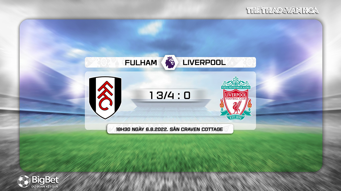 Fulham vs Liverpool, kèo nhà cái, soi kèo Fulham vs Liverpool nhận định bóng đá, Fulham, Liverpool, keo nha cai, dự đoán bóng đá, ngoại hạng anh, bóng đá Anh