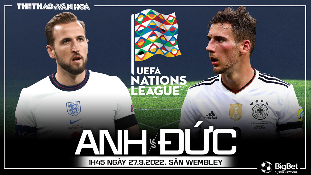 Soi kèo nhà cái Anh vs Đức. Nhận định, dự đoán bóng đá Nations League (01h45, 27/9)