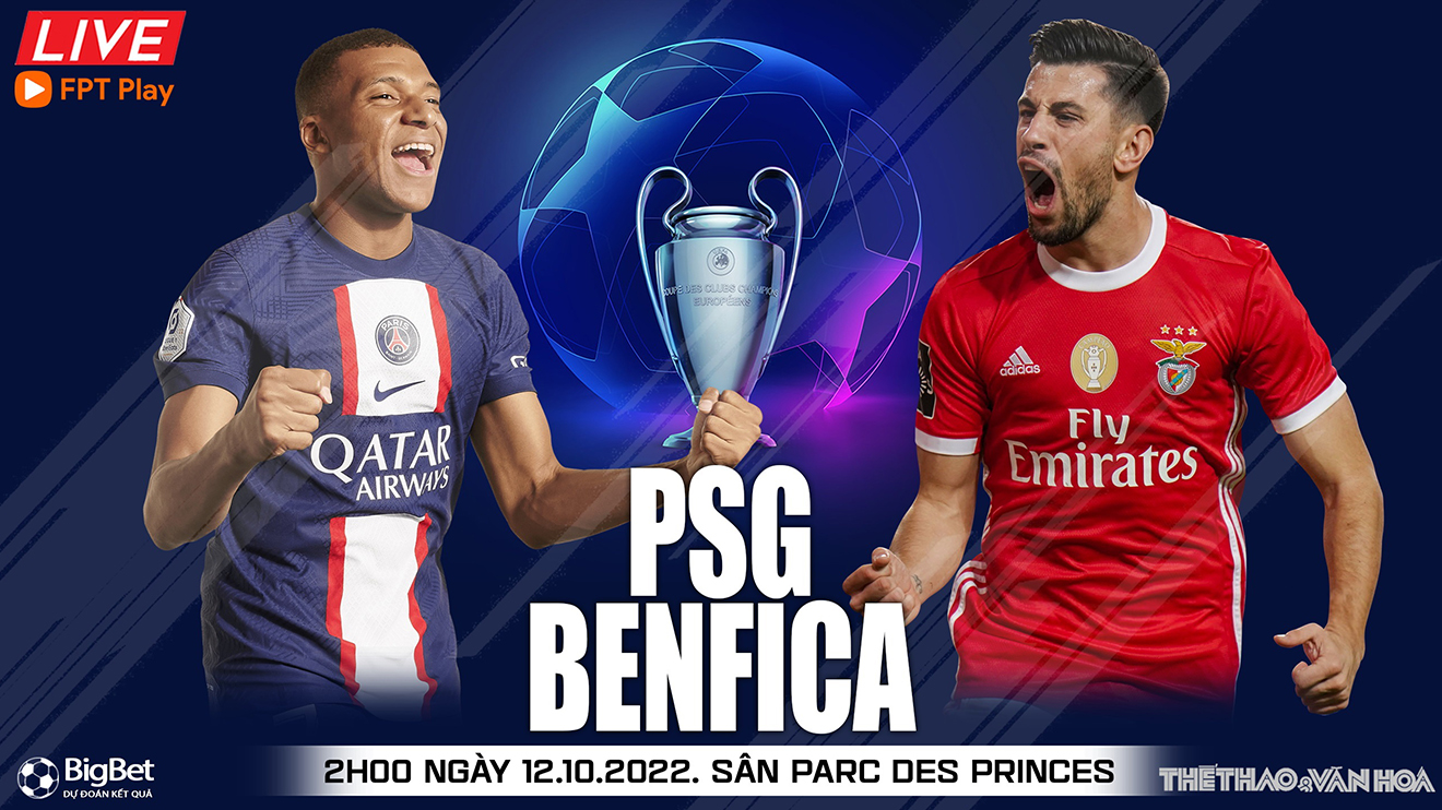 Soi kèo nhà cái PSG vs Benfica. Nhận định, dự đoán bóng đá cúp C1 (02h00, 12/10)