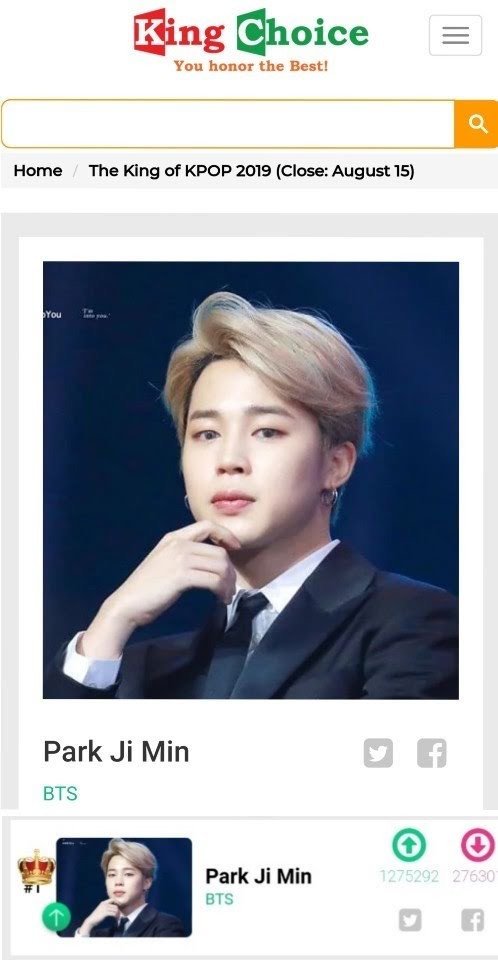 BTS, Jimin BTS, Jimin BTS được tôn là ‘Vua Kpop’ năm thứ hai liên tiếp, Vua Kpop, Jimin BTS là vua kpop, Ngôi vị Vua Kpop 2020