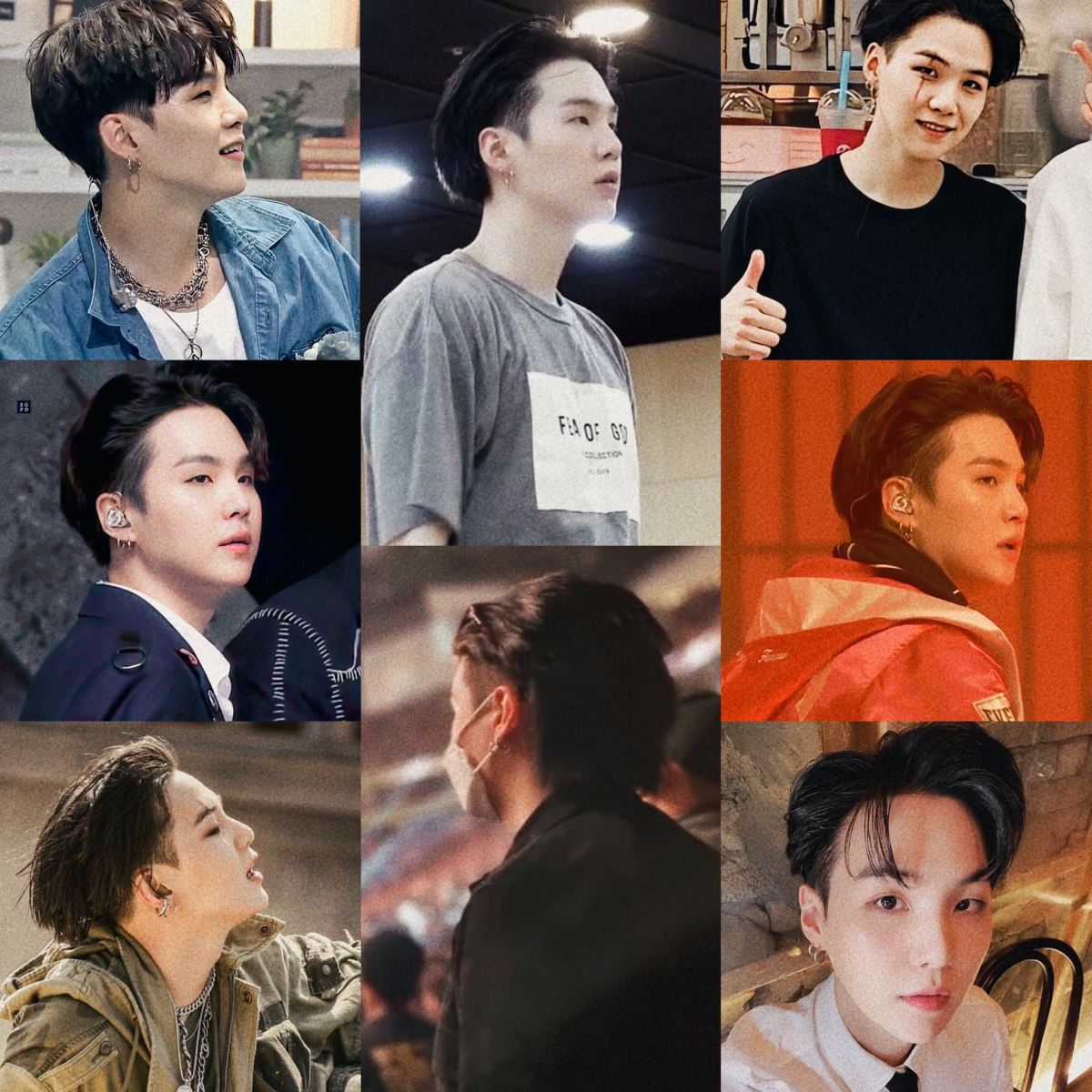 bts, suga, suga 2021, suga tóc mới, suga cuối cùng cũng xuất hiện, suga haircut, suga undercut, suga cạo tóc, các nhân cách của suga, jungkook, v bts, jimin